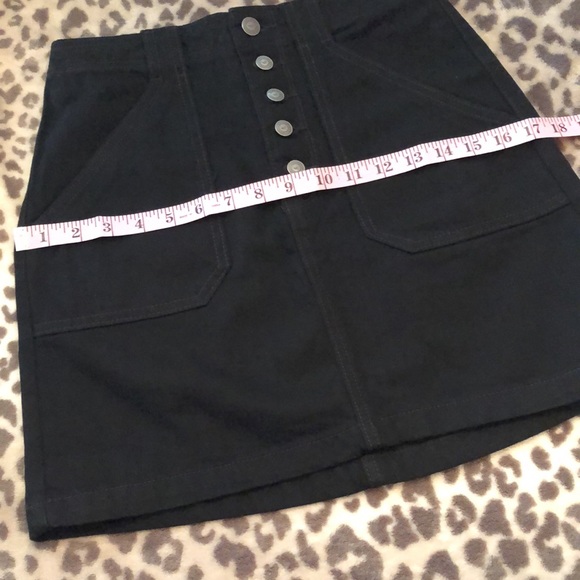 Hollister Ultra High Rise Black Button Fly Skirt 3 - Picture 11 of 15